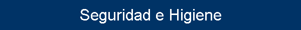 Seguridad e Higiene